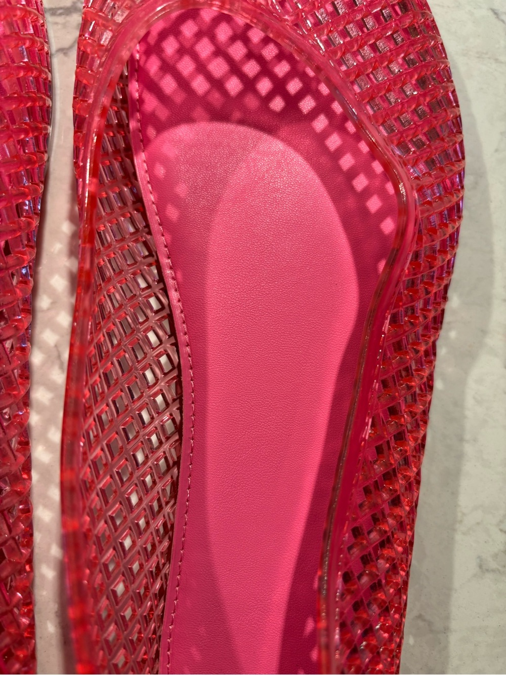 Wild Fable Hot Pink Jelly Woven Ballet Flats - Picture 5 of 9